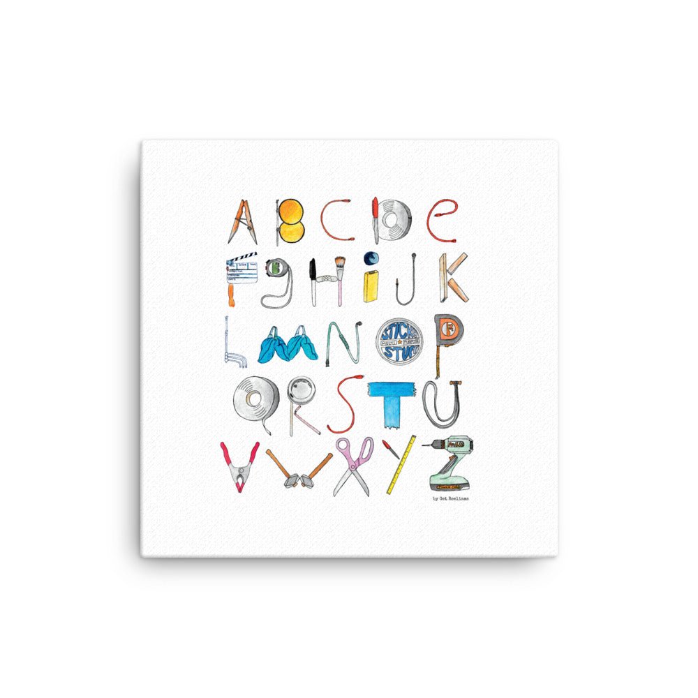 DECOR | ABCs of Filmmaking - Minimalistic - Square Canvas - Get Reelisms