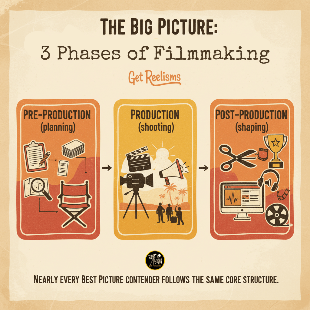 How Best Picture Movies Get Made: A Beginner-Friendly Film Production Workflow - Get Reelisms