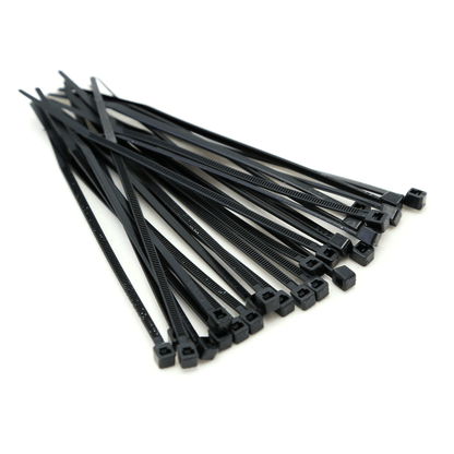 Cable Zip Ties 50LB - 60LB Tensile Strength UV Resistant 100 Pack (Black)