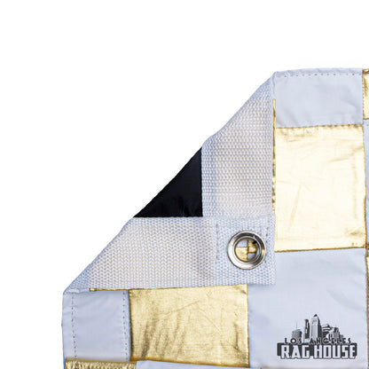 Gold/White Checker Lame
