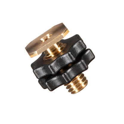 Rycote Brass Shoe Adaptor with Male Thread -  1/4" or 3/8”