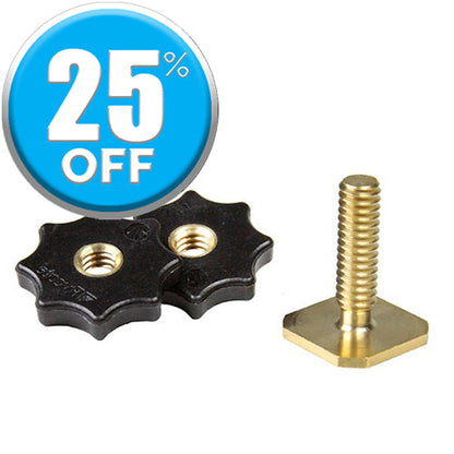 Rycote Brass Shoe Adaptor with Male Thread -  1/4" or 3/8”