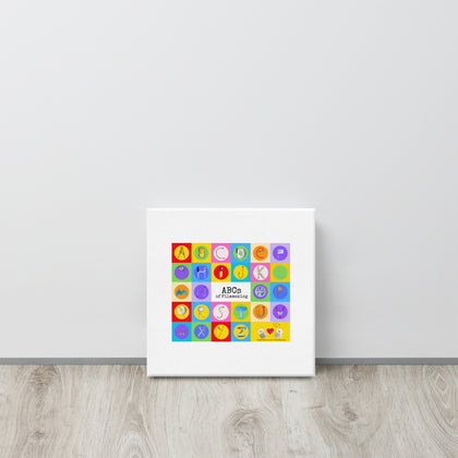 ABCs of Filmmaking - Colored Blocks - Square Canvas