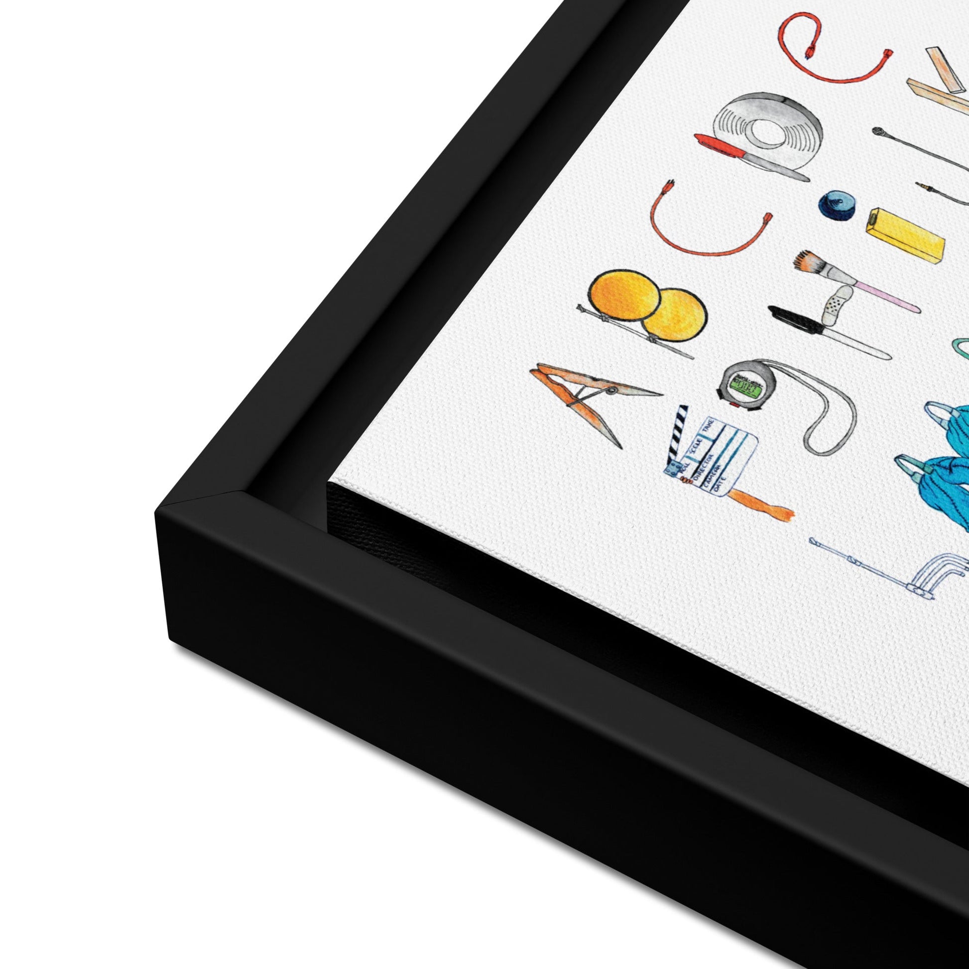 DECOR | ABCs of Filmmaking - Minimalistic - Square Framed Canvas - Get Reelisms