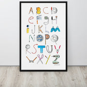 DECOR | ABCs of Filmmaking - Minimalistic - Vertical Framed Canvas - Get Reelisms