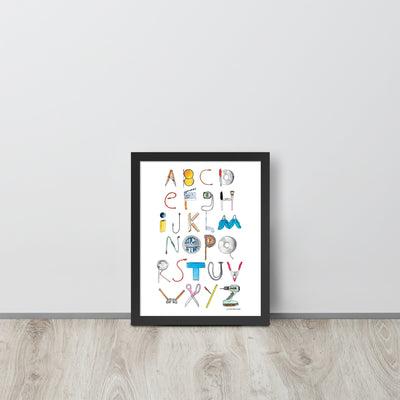 DECOR | ABCs of Filmmaking - Minimalistic - Vertical Framed Print - Get Reelisms