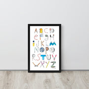 DECOR | ABCs of Filmmaking - Minimalistic - Vertical Framed Print - Get Reelisms