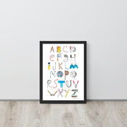 DECOR | ABCs of Filmmaking - Minimalistic - Vertical Framed Print - Get Reelisms