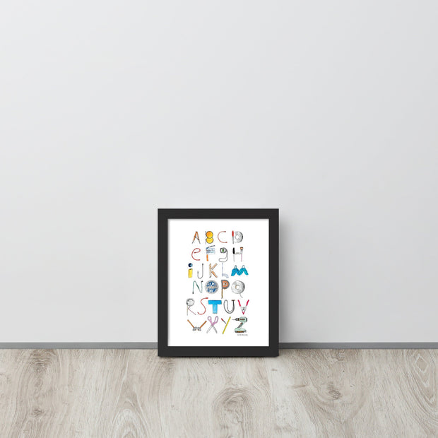 DECOR | ABCs of Filmmaking - Minimalistic - Vertical Framed Print - Get Reelisms