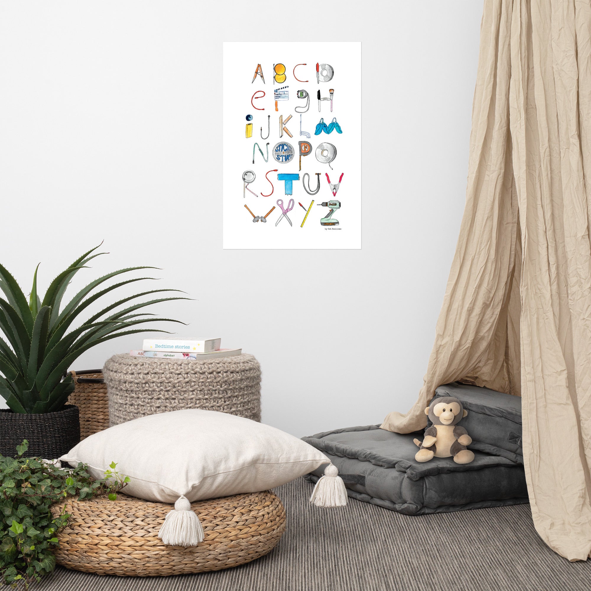 DECOR | ABCs of Filmmaking - Minimalistic Vertical Printed Poster - Get Reelisms