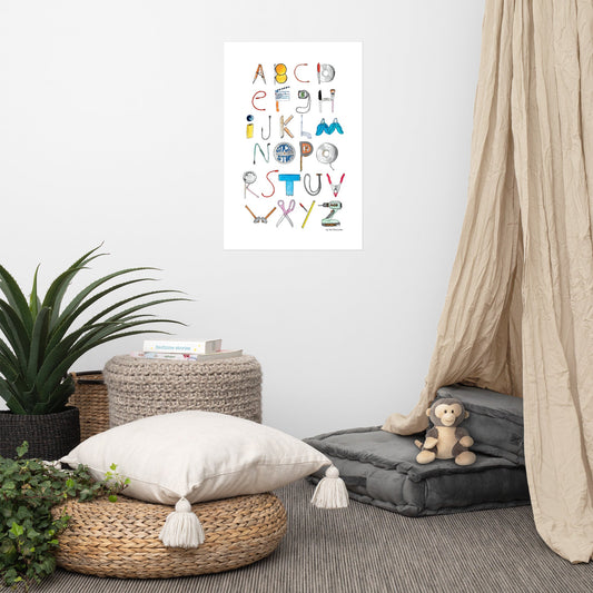 DECOR | ABCs of Filmmaking - Minimalistic Vertical Printed Poster - Get Reelisms