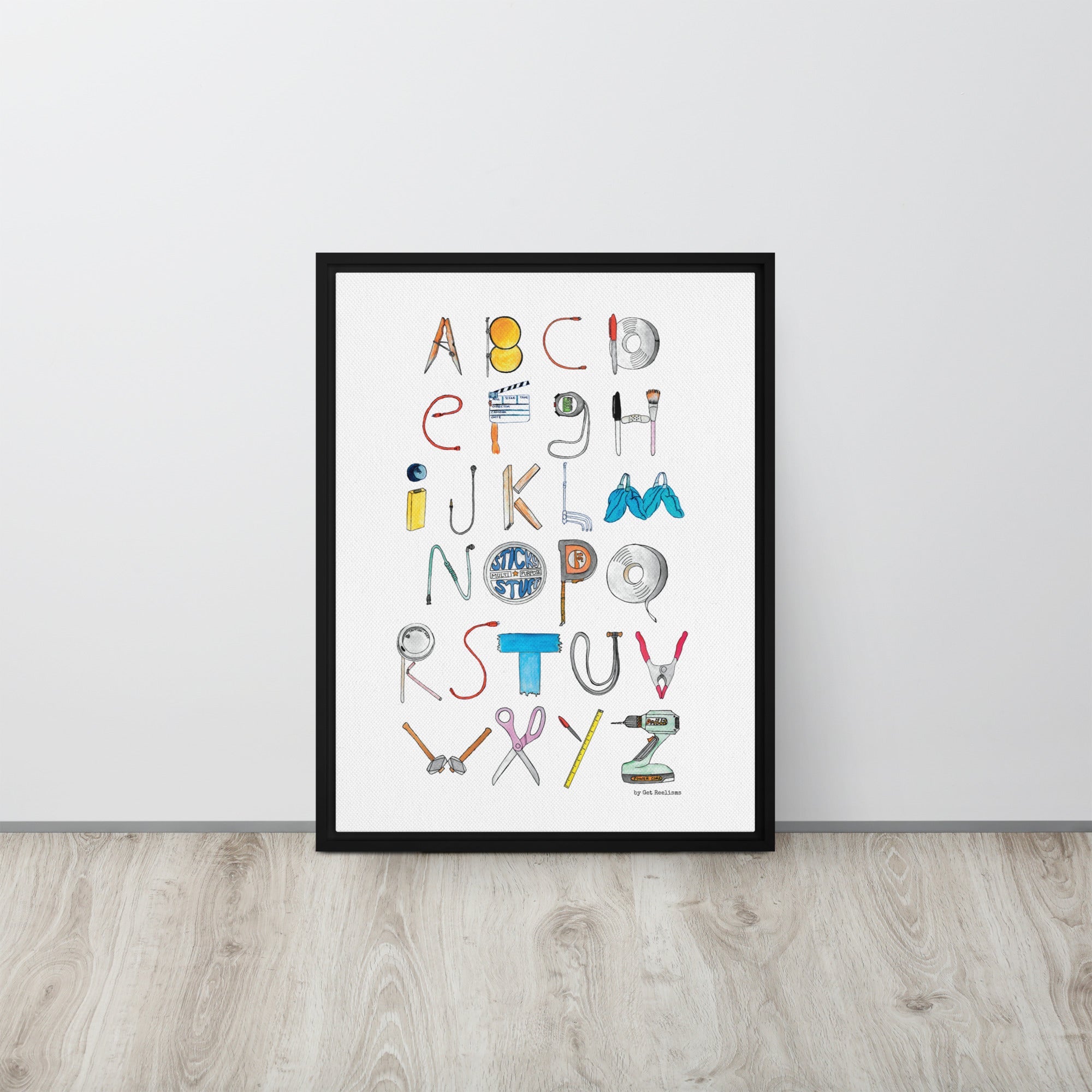 DECOR | ABCs of Filmmaking - Minimalistic Vertical Printed Poster - Get Reelisms