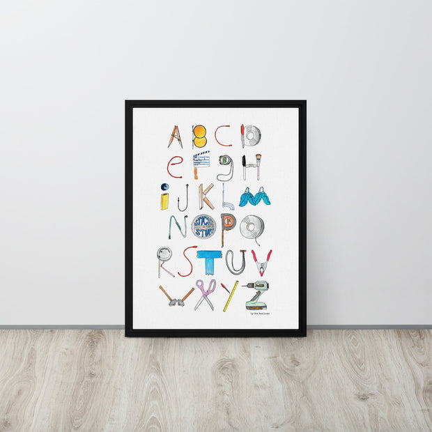 DECOR | ABCs of Filmmaking - Minimalistic Vertical Printed Poster - Get Reelisms