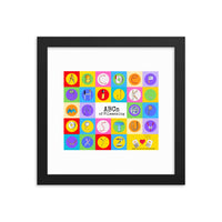 ABCs of Filmmaking - Colored Blocks - Square Framed Print