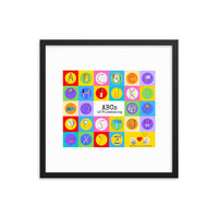 ABCs of Filmmaking - Colored Blocks - Square Framed Print