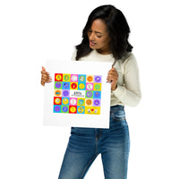 ABCs of Filmmaking - Colored Blocks - Square Print