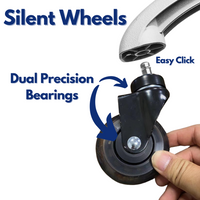 Silent Office Chairs Wheels - 5 Pack