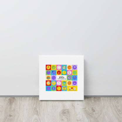 HOLIDAY SALE | ABCs of Filmmaking - Colored Blocks - Square Canvas - Get Reelisms