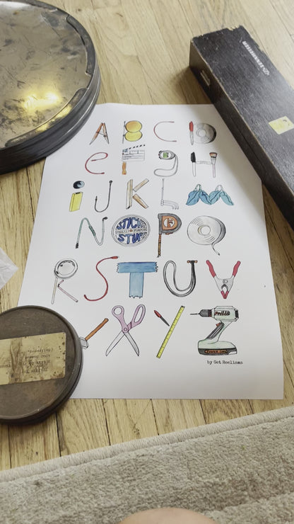 DECOR | ABCs of Filmmaking - Minimalistic Vertical Printed Poster