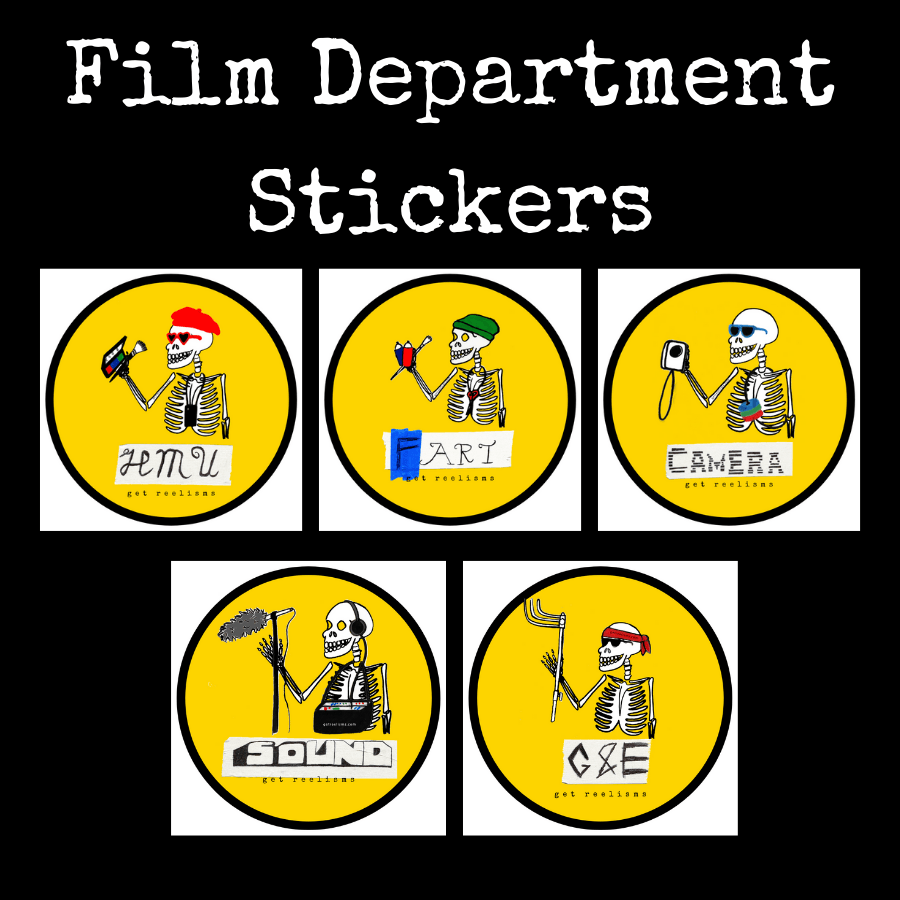 Film Crew 5 Piece Sticker Pack | Film Crew Stickers | Get Reelisms