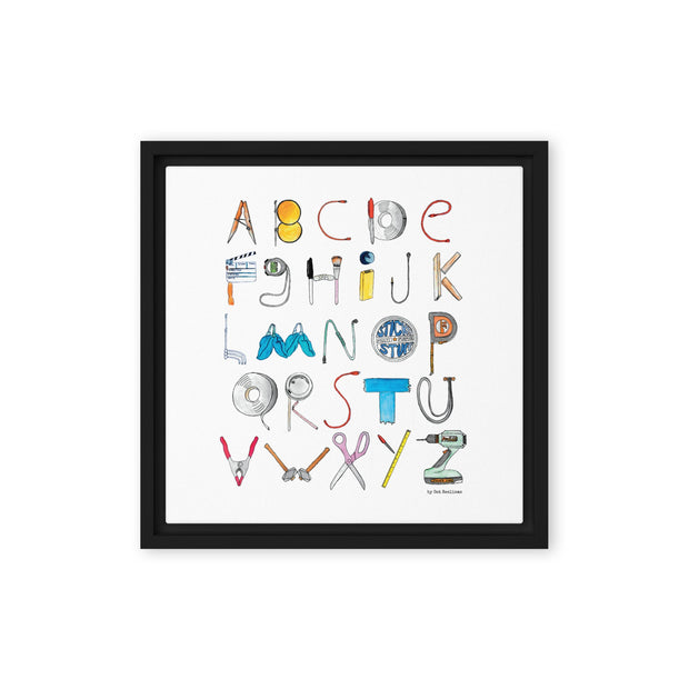 DECOR | ABCs of Filmmaking - Minimalistic - Square Framed Canvas - Get Reelisms