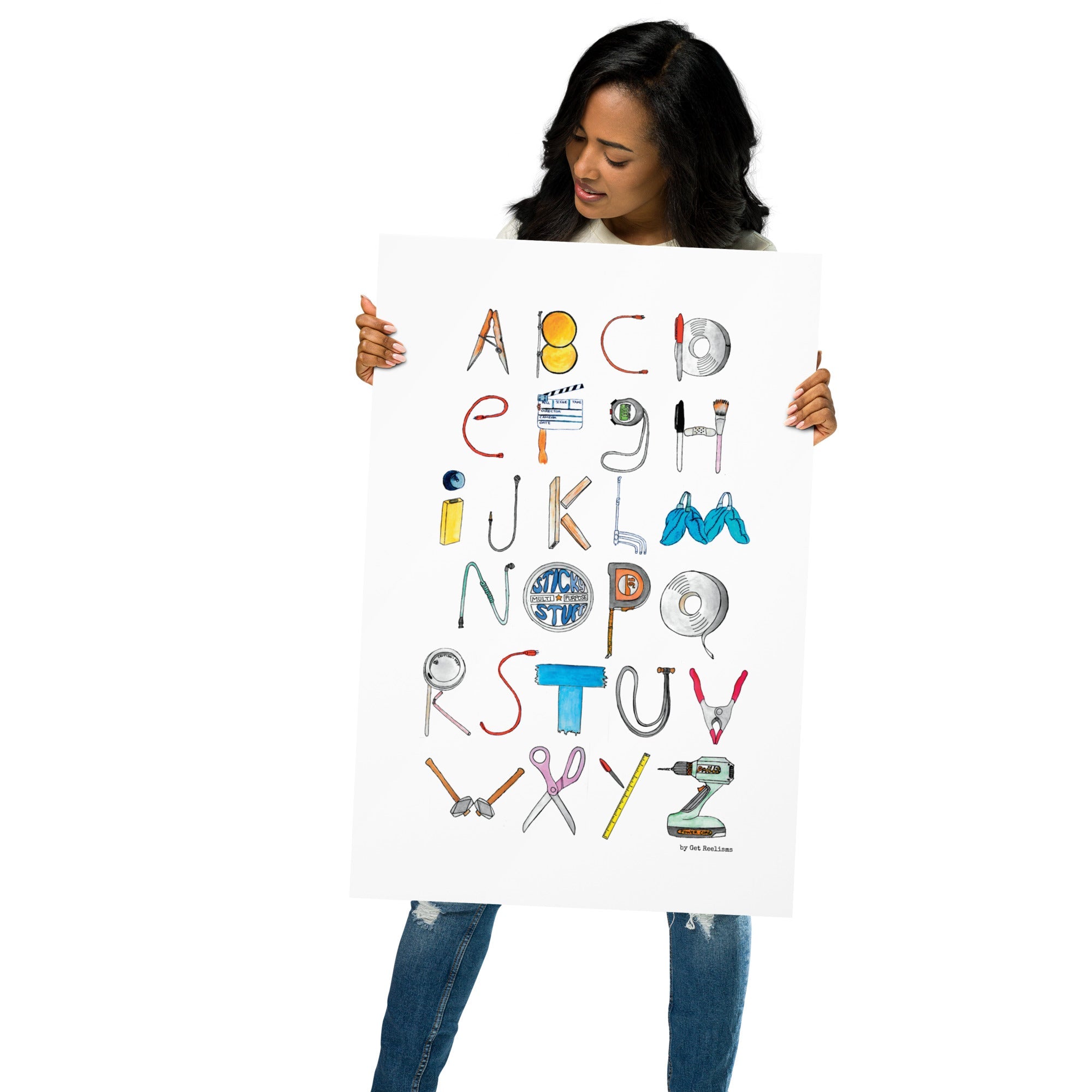 DECOR | ABCs of Filmmaking - Minimalistic Vertical Printed Poster - Get Reelisms