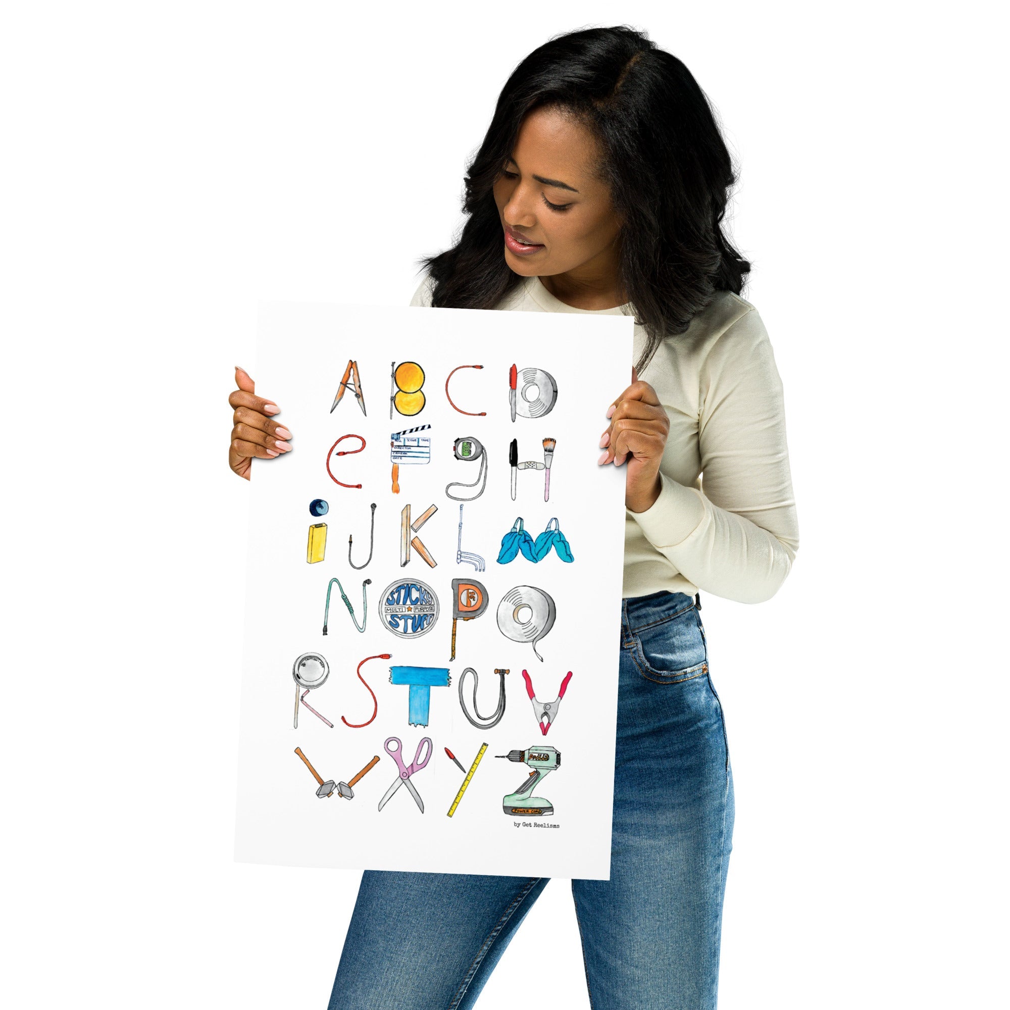 DECOR | ABCs of Filmmaking - Minimalistic Vertical Printed Poster - Get Reelisms