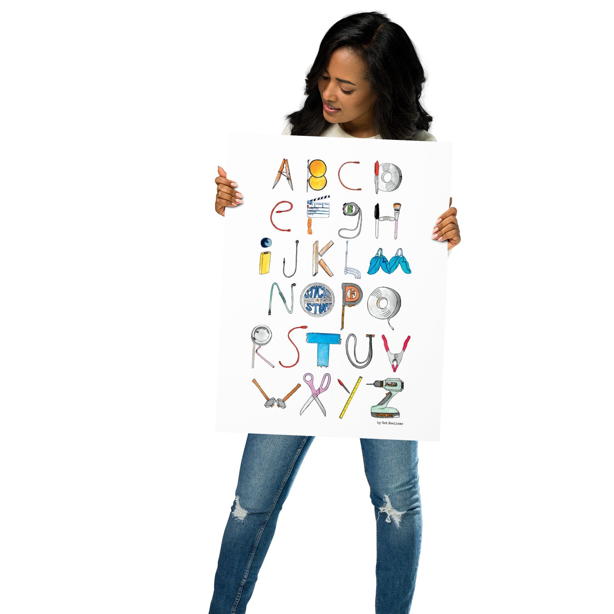 DECOR | ABCs of Filmmaking - Minimalistic Vertical Printed Poster - Get Reelisms