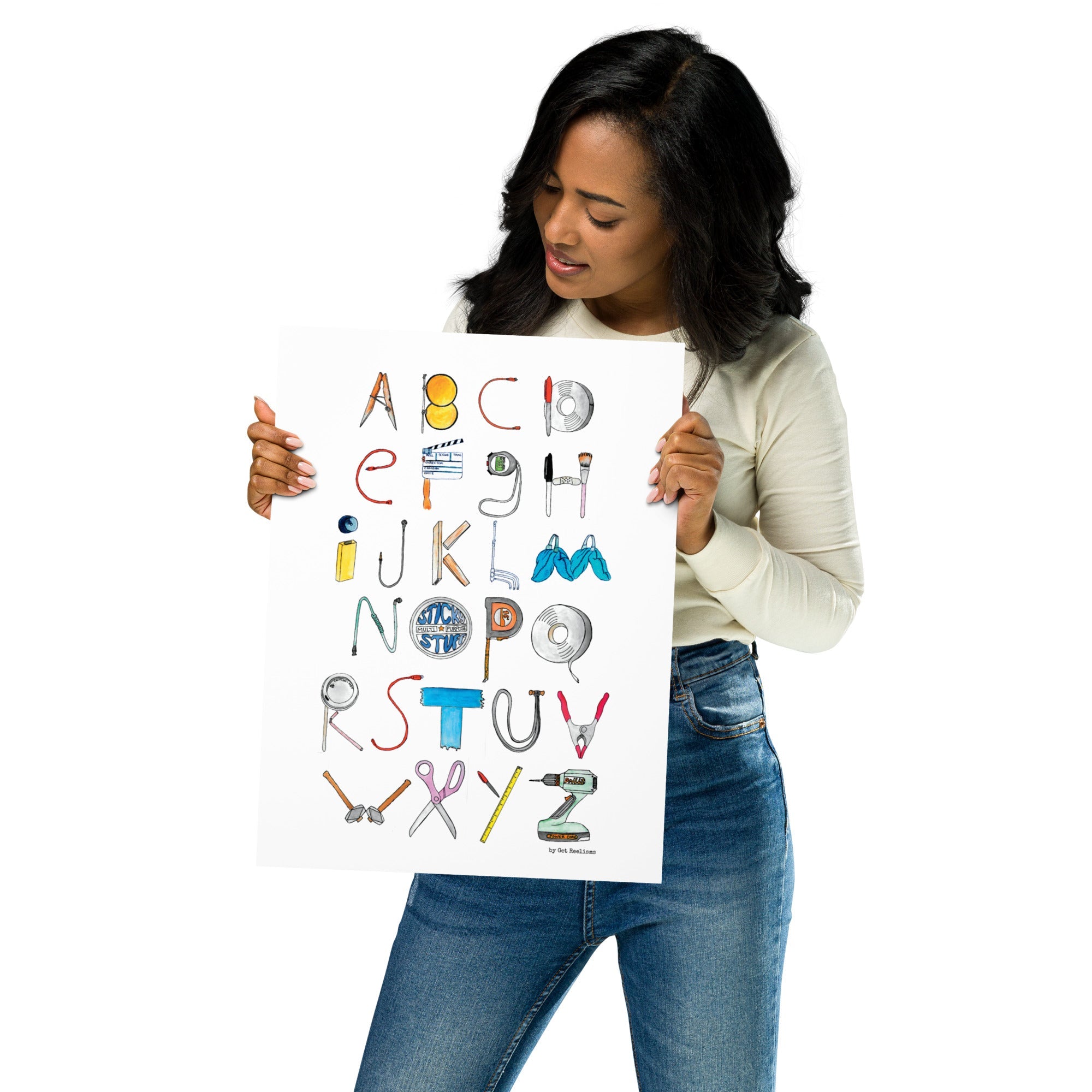 DECOR | ABCs of Filmmaking - Minimalistic Vertical Printed Poster - Get Reelisms