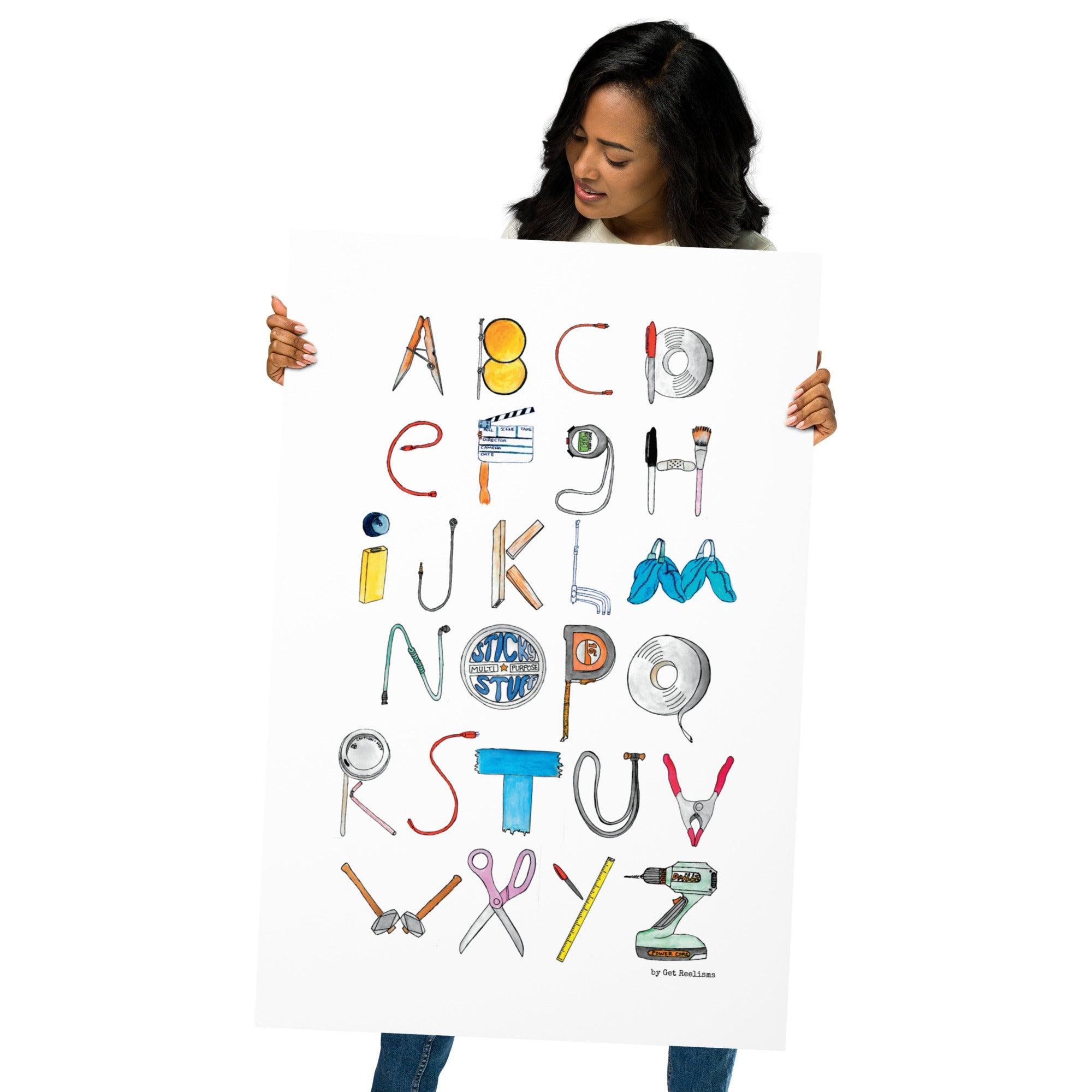 DECOR | ABCs of Filmmaking - Minimalistic Vertical Printed Poster - Get Reelisms