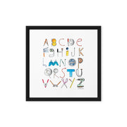 ABCs of Filmmaking - Minimalistic - Square Framed Canvas