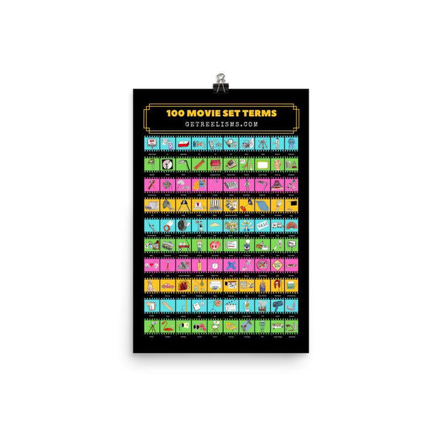 100 MOVIE SET TERMS - Poster - HOLIDAY SALE